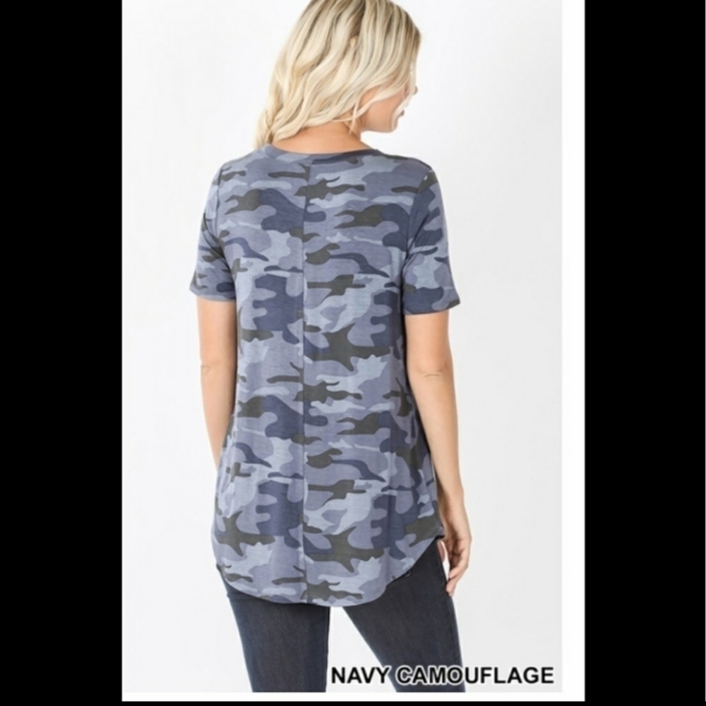 Blue Camo Tee & Matching Mask - Picture 7 of 8